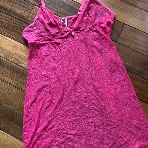 Jessica Simpson Sheer Pink Lingerie Nightgown